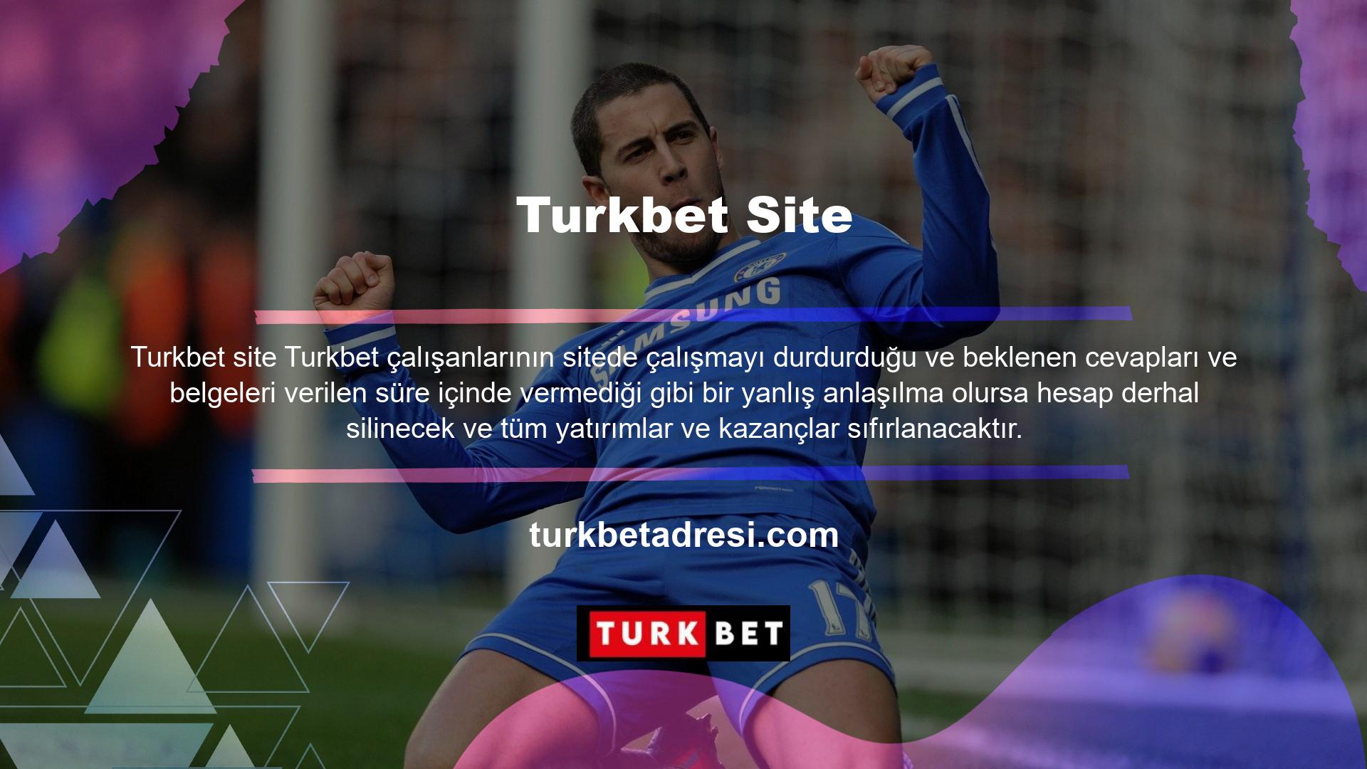 Ayrıca Turkbet, kullanıcının ihtiyacına göre hesaba belirli kısıtlamalar getirme seçeneği de sunmaktadır