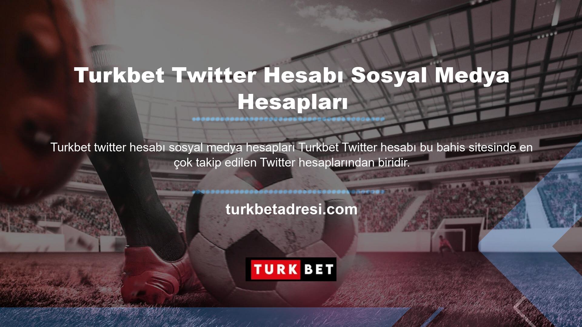 Bu web sitesinin Twitter hesabı, hem takipçi sayısı hem de paylaşılan etkileşimler açısından binlerce Turkbet Twitter hesabı ve sosyal medya hesabından oluşan çok çeşitli bir hedef kitleye ulaşmaktadır